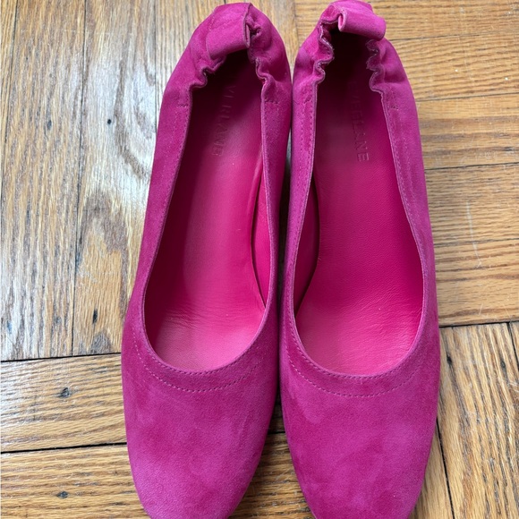 Everlane Pink Suede Block Heel - Picture 2 of 5